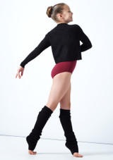 Move Dance Teen Louisa Knit V Neck Jumper Black Back [Black]