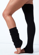 Move Dance Ivy Knit Leg Warmers Black Side [Black]