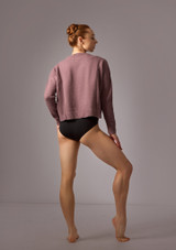 Move Dance Madeline Knit V Neck Jumper Grape Back [Purple]