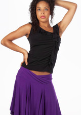 Capezio Sleeveless Ruffle Top* Black Top [Black]