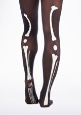 Skeleton Tights Black Back [Black]