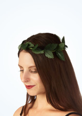 Roman Laurel Leaf Headband - Green Green Front [Green]