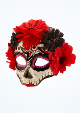 Day Of The Dead Flower Mask Multi-Colour Front [Multi-Colour]