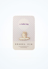 Ballet Bag Swan Tutu Enamel Pin White Front [White]