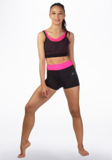 Dansez Fitness Dance Shorts Black-Pink Front [Black]