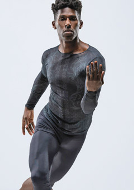 Ballet Rosa Mens Misu Long Sleeve Top Black Front [Black]