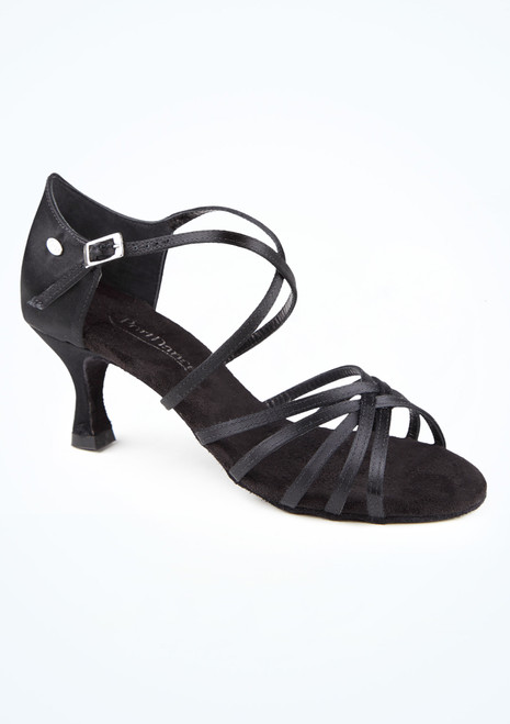 PortDance 631 Satin Ballroom & Latin Shoe - 2" [Black]
