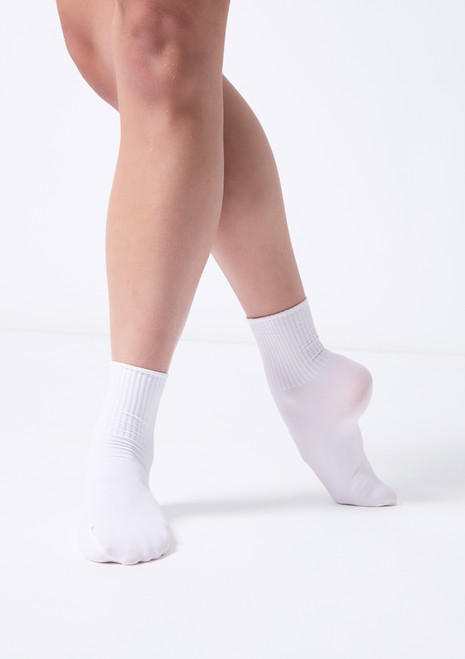 Capezio Girls Ribbed Ballet Socks