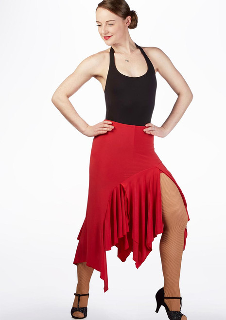 Move Juliana Ballroom Skirt Red front. [Red]