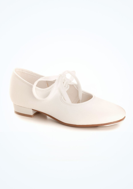 Tappers & Pointers Low Heel Tap Shoes - White White [White]