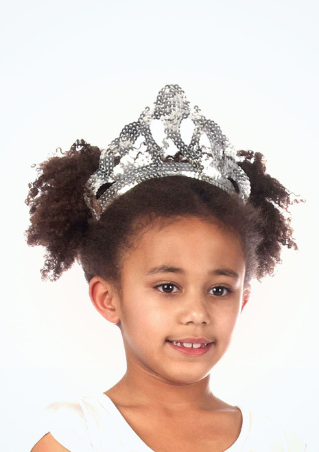 Large Sequin Tiara Silver Main [Silver]