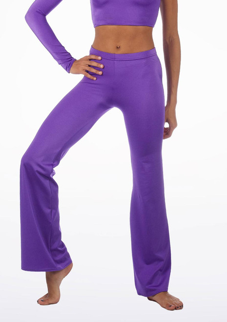 Alegra Shiny Jazz Pants Purple Main [Purple]