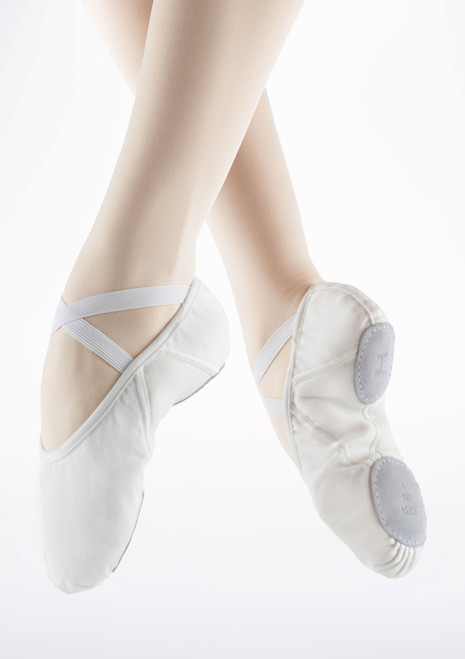 white split sole ballet shoes