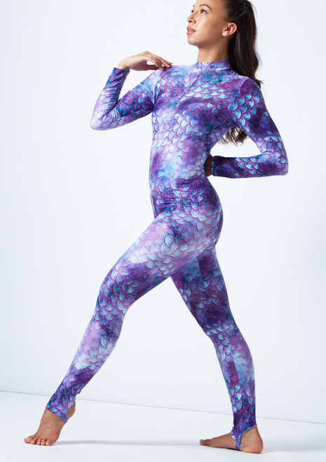 Alegra Patterned Aspen Unitard Front [Patterned]