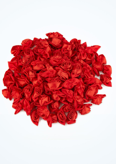 Large Satin Rose 100 Pieces Red front. [Red]