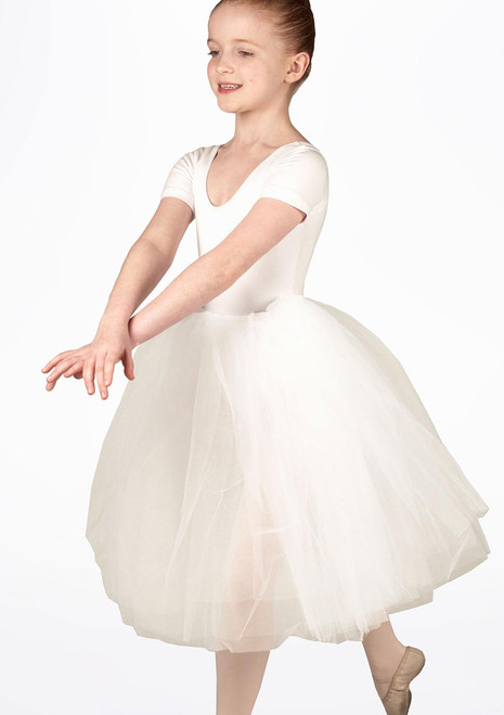 Leo's Dancewear Girls Soft Tulle Juliet Tutu Skirt White Main [White]