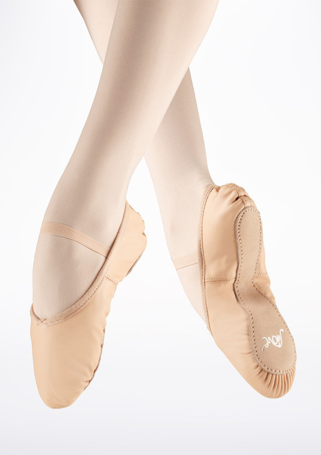 Move Dance Full Sole Leather Ballet Shoes - Pink Pink Main [Pink]