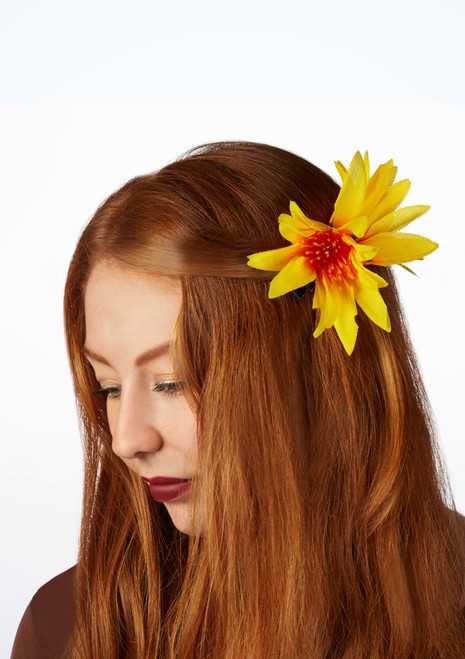 Double Flower Hair Clip Multi-Colour front. [Multi-Colour]