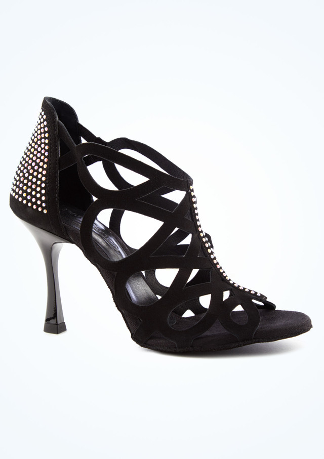 Port Dance Lara Dance Shoe 2.8" Black Top [Black]
