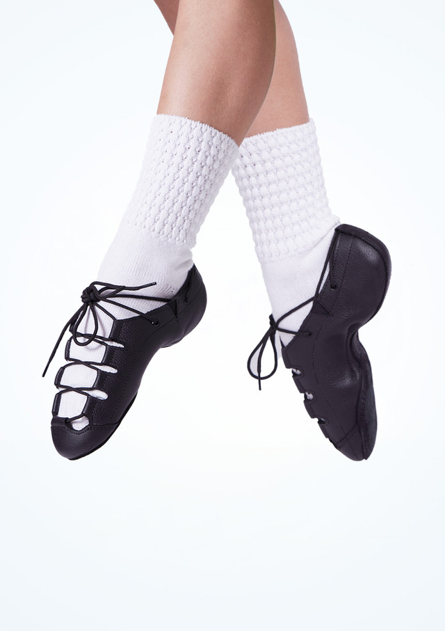 Move Dance Irish Dancing Pumps Black Front [Black]