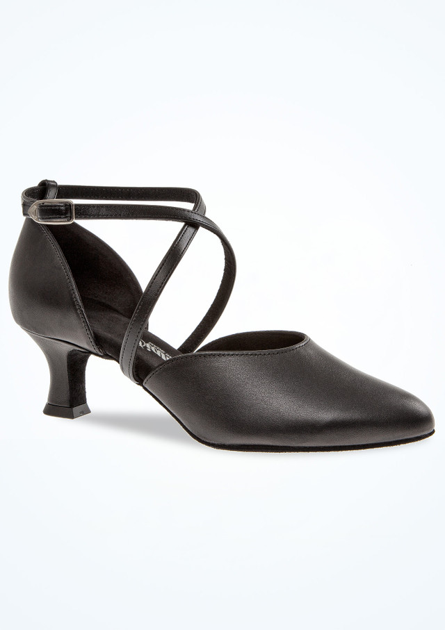 Diamant Margaret Black Leather Dance Shoe - 2"