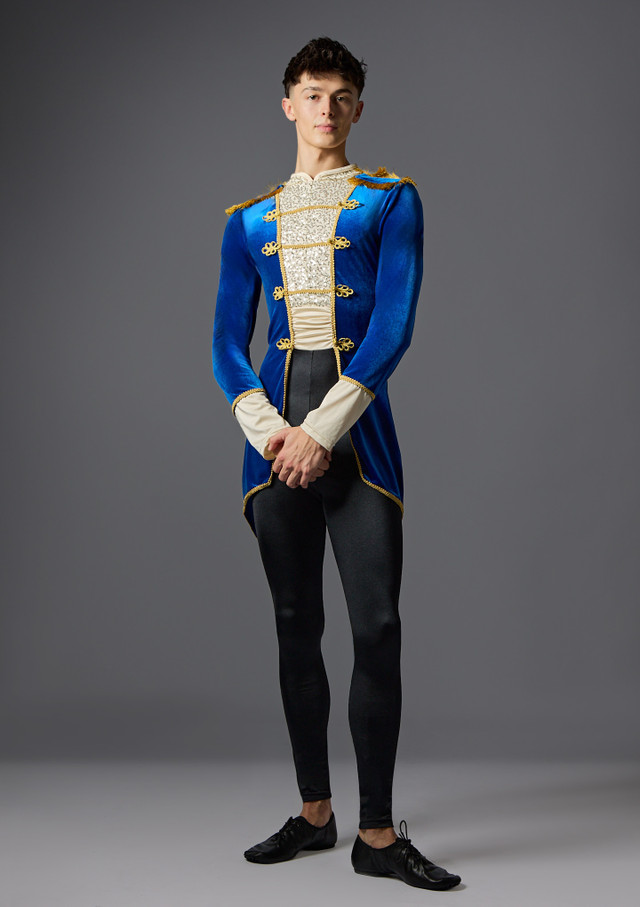 Jolista Prince Charming Costume Black and Blue Front [Black]