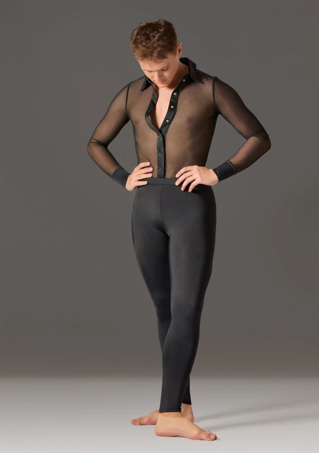 Jolista Guardian Costume Leotard Black Front [Black]