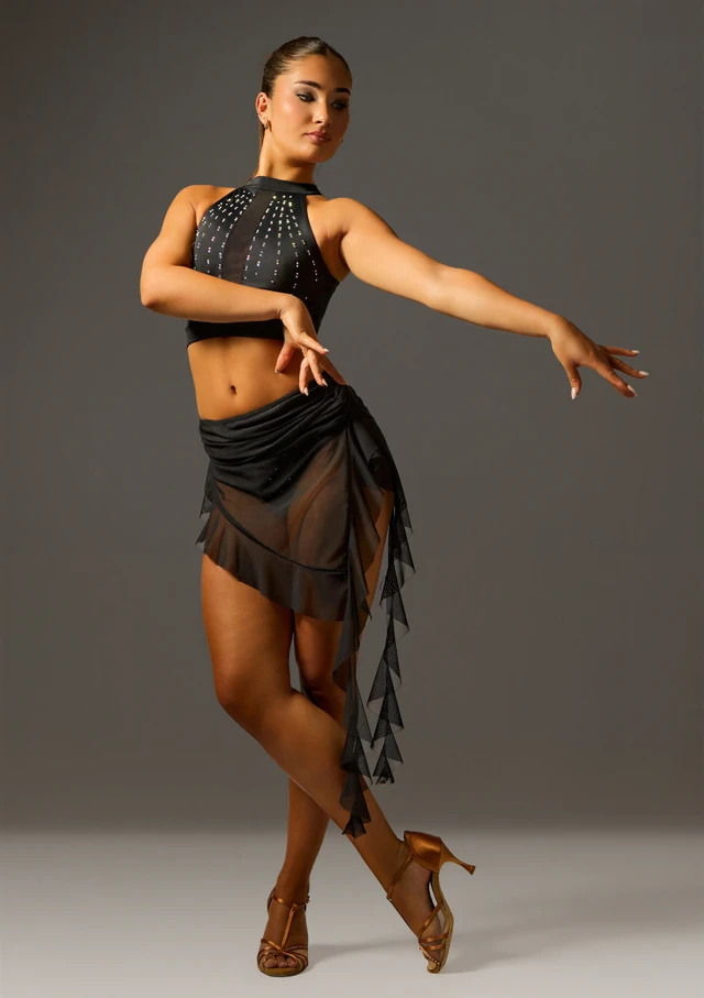 Jolista Polaris Costume Skirt Black Front [Black]