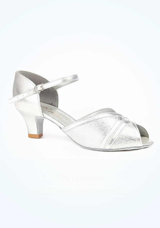 Dancesteps Amethyst Ballroom & Latin Shoe 1.65" Silver [Silver]
