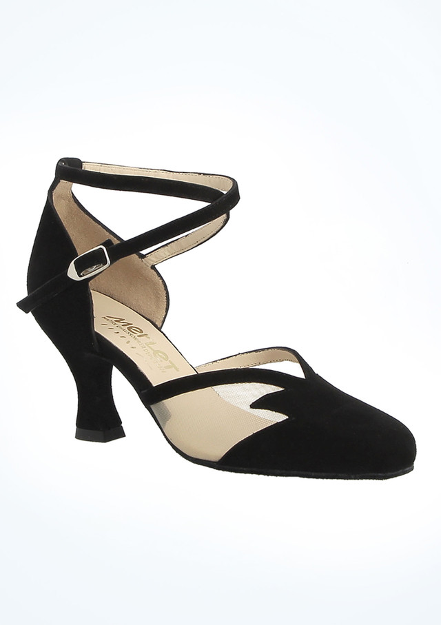 Merlet Cholet Ballroom & Latin Shoe 2.55" Black Front [Black]