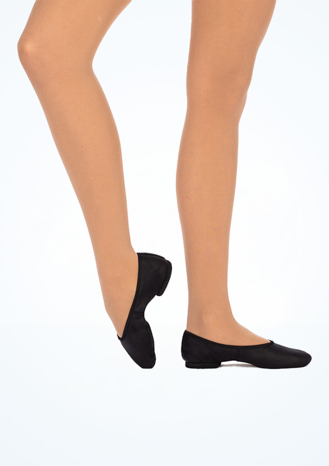 Merlet Blues Ballerina Split Sole Jazz Shoes Black Front [Black]
