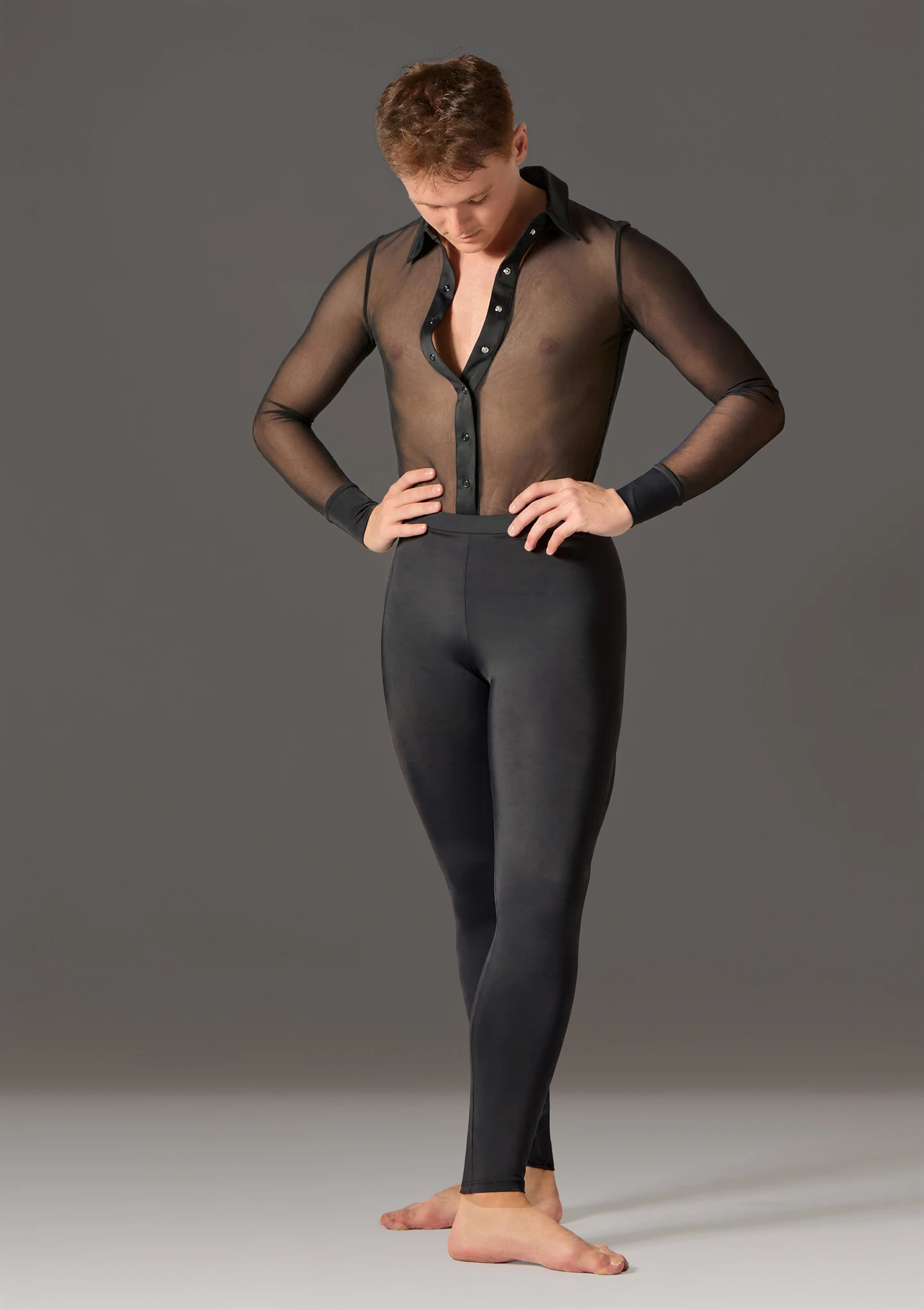 Jolista Guardian Costume Leotard Black Front [Black]