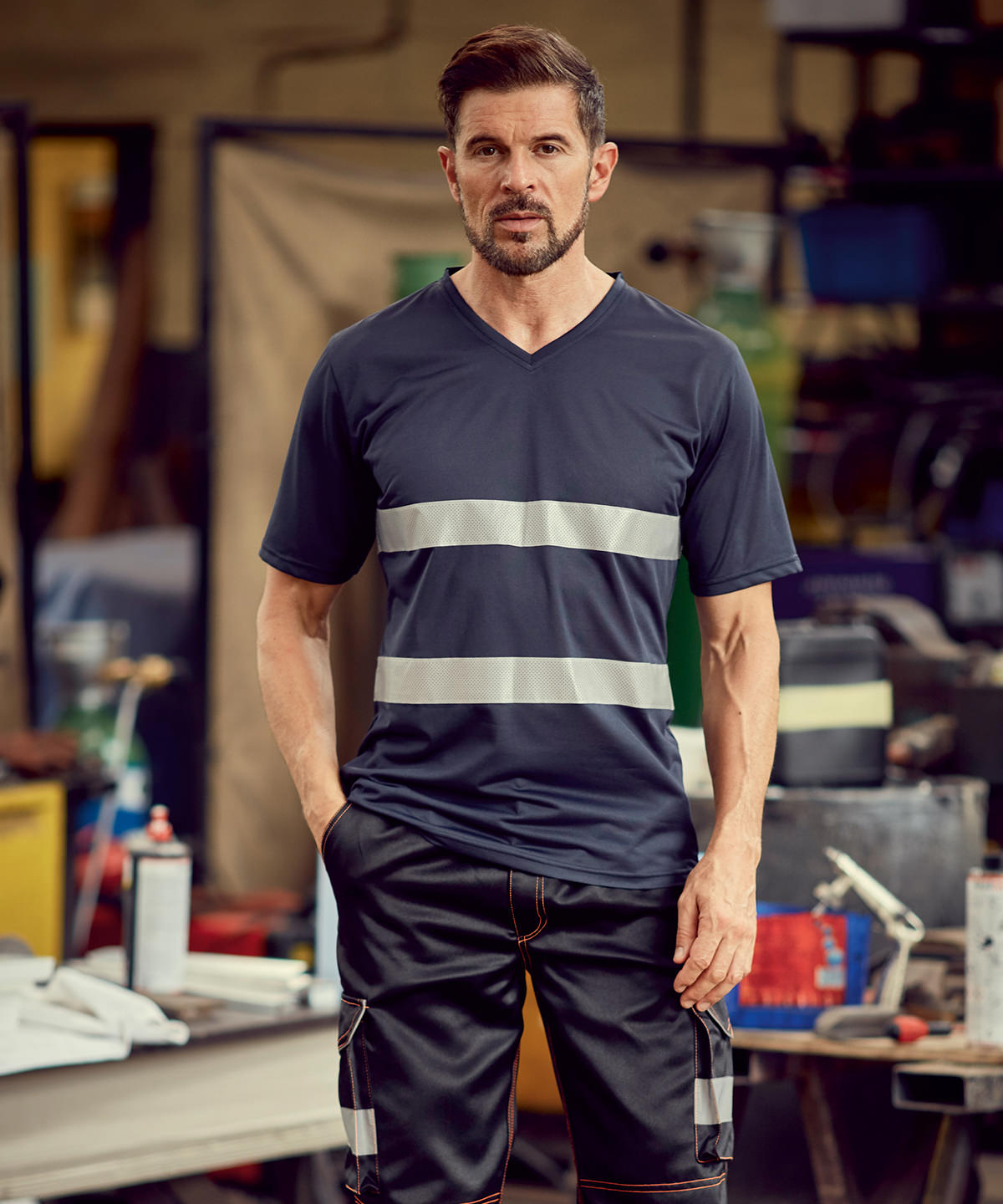 Hi Vis Super Light V Neck T- Shirt (YOKO)