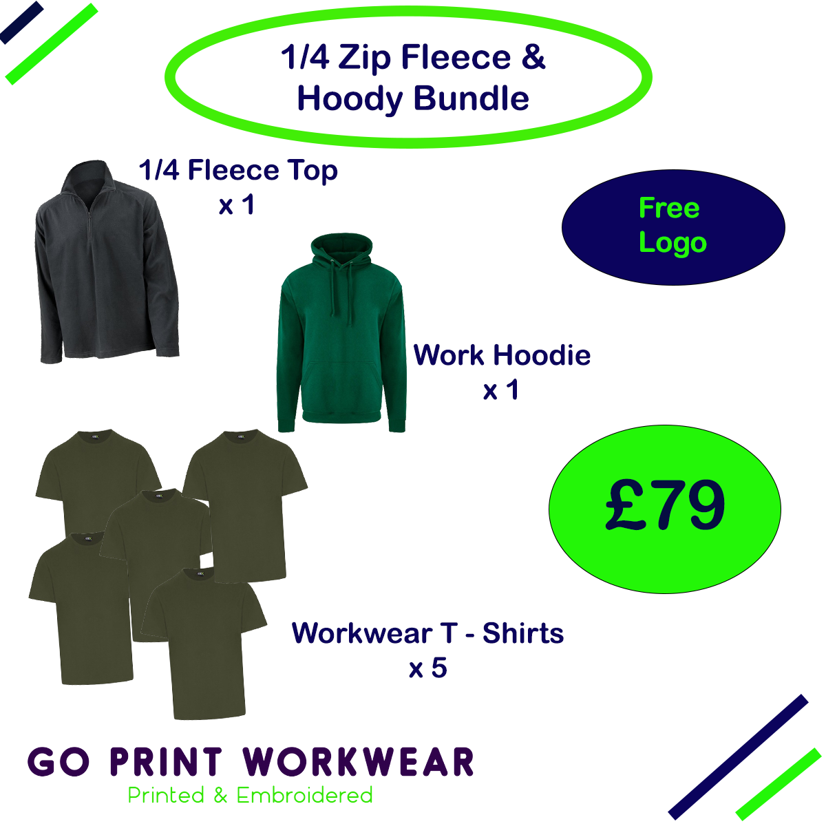 1/4 Zip Fleece & Hoody Bundle