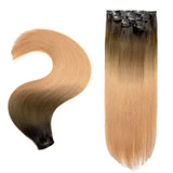 PROTEA Human Hair Seamless Clip In Hair Extensions,  Real Clip in Extension Straight 10 to 24 Inch, 100G 5PCS