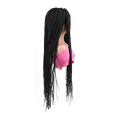 PROTEA Pre Plucked Braid Wig, Lace Front Wig With Baby Hair, #1B Natural Black Synthetic Braided Wig of 36.22 Inch, High-quality Braid Wigs for Daily Use