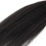 PROTEA Hair Weave, Kinky Straight Human Hair Weft, With 3PCS, Total 300G/10.58oz, 12A Brazilian Hair For Ladies