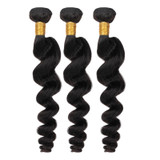 PROTEA Hair Weave Loose Wave, Human Hair Weft, With 3PCS Total 300G/10.58oz, 12A Brazilian Hair Weft for Women