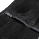 PROTEA #1 Black Human Hair Seamless Clip In Hair Extensions,  Straight 10 to 24 Inch, 100G 5PCS