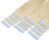 PROTEA #60A Color Tape in Hair Extensions, Natural Remy Human Straight Hair 40PCS 100G/pack