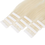PROTEA #60 Color Tape in Hair Extensions, Natural Remy Human Straight Hair 40PCS 100G/pack