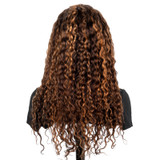PROTEA Premium Human Hair Wigs, #4/30 Color Water Wave Full Frontal Lace 13*4 Wig, 200% Density, 22 Inch Natural Looking