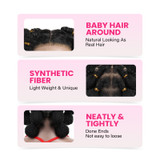 PROTEA Updo Bun Wig, #1B Natural Black Big Lace Front Synthetic Box Afro Wig Black Women 6 Inch