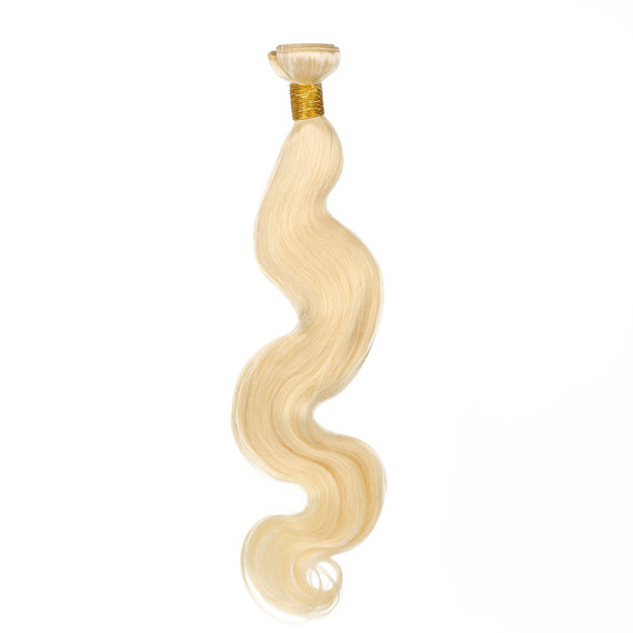 PROTEA Hair Weave 613 Body Wave, Platinum Blond Human Hair Weft, 12A Brazilian Hair Extensions for Women