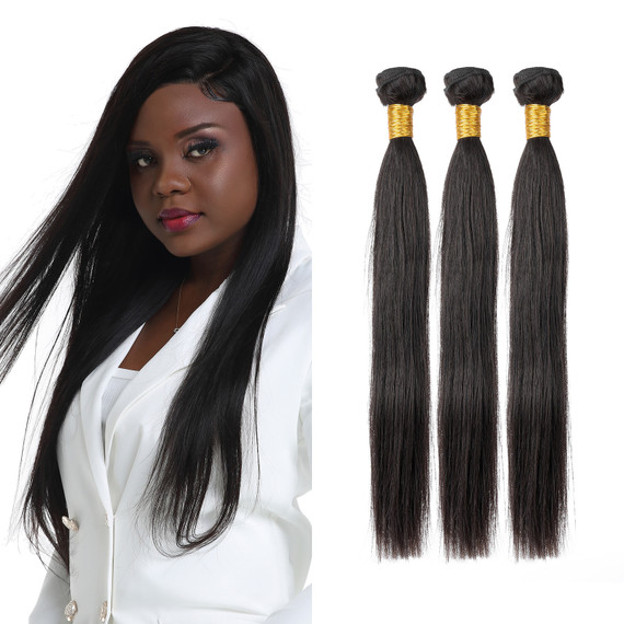 PROTEA Hair Weave, Straight Human Hair Weft, 12A Brazilian Hair Wefts With 3PCS, Total 300G/10.58oz
