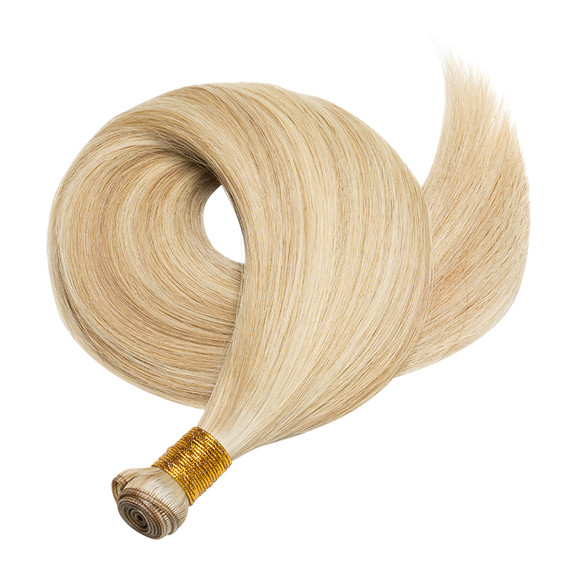 PROTEA Hand Tied 10A Remy Hair Weaves, Straight #16P22 Color Human Hair, 50g/pack With Highlight