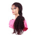 PROTEA 36.6 Inch Lace Front Braid Wig with Baby Hair, Heat Resistant Synthetic Single Twist Braided Wig, Full #1B/99J Long Braid Wigs for Black Women