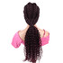 PROTEA 36.6 Inch Lace Front Braid Wig with Baby Hair, Heat Resistant Synthetic Single Twist Braided Wig, Full #1B/99J Long Braid Wigs for Black Women