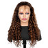 PROTEA Premium Human Hair Wigs, #4/30 Color Water Wave Full Frontal Lace 13*4 Wig, 200% Densiy, 22 Inch Natural Looking