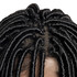 PROTEA Natural Black Dreadlock Wig for Black Women and Men Fashion Short Twist Wigs Afro Curly Synthetic Rock Braided Wig 6 Inch